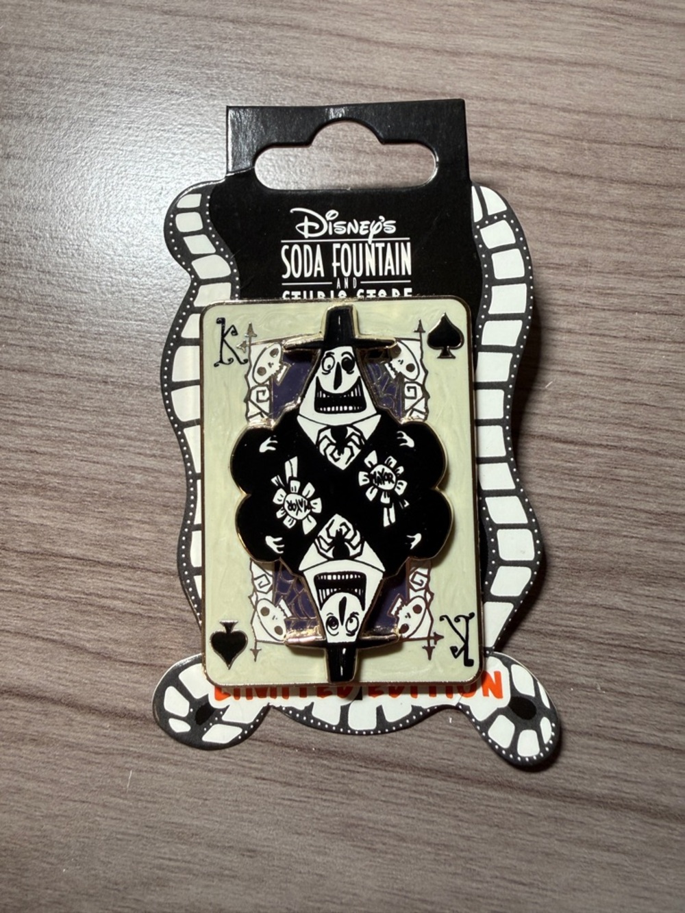 Mayor as the King of Spades, Nightmare before Christmas Playing Cards Pin